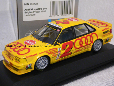 Audi V8 Quattro Evo 1993 Belgische Procar Jean HEMROULLE 1:43