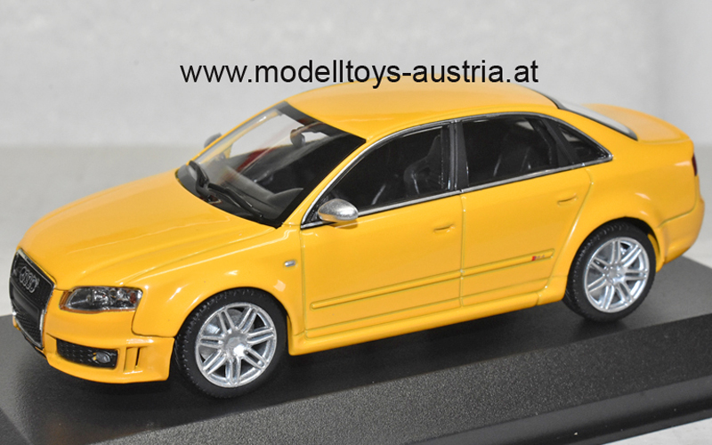 Audi A4 B7 Limousine RS4 2004 gelb 1:43