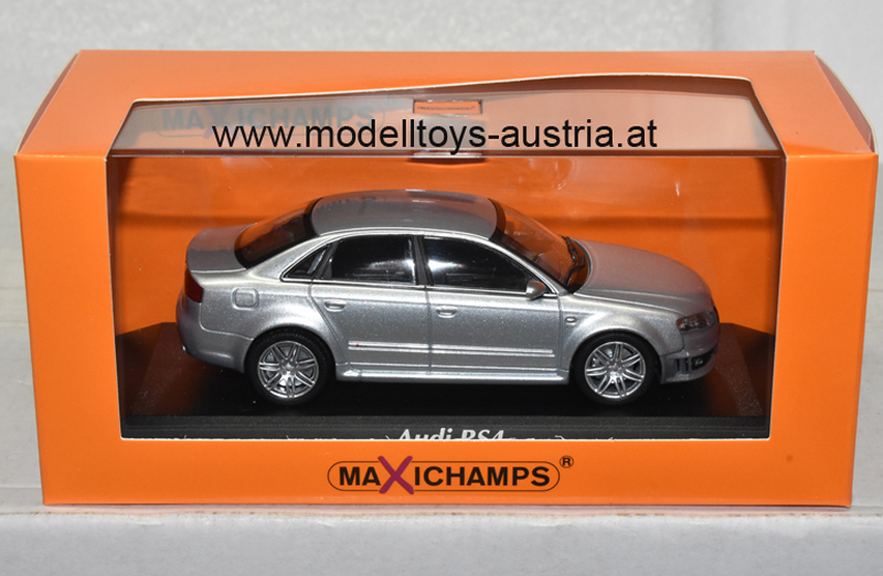 Audi A4 B7 Limousine RS4 2004 silber metallik 1:43