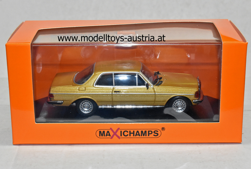 Mercedes Benz C123 Coupe 230 CE 1976 gold metallik 1:43