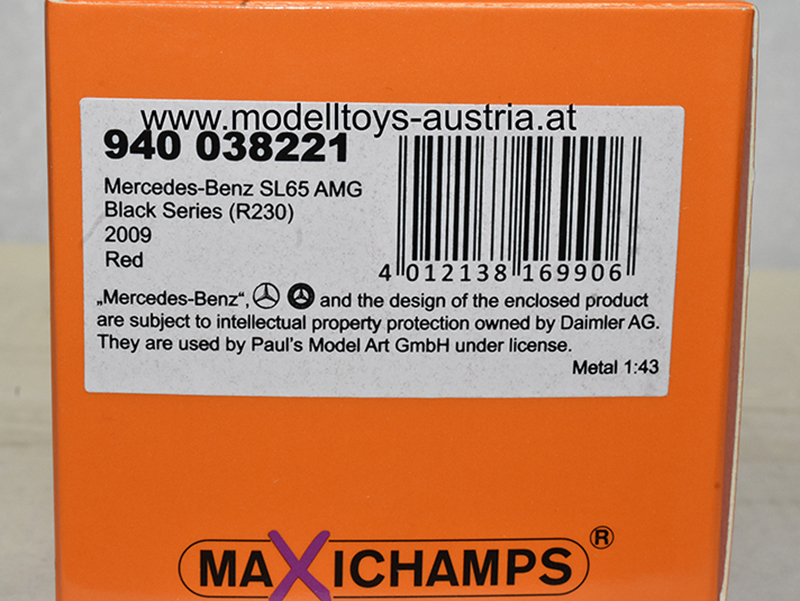 Mercedes Benz R230 SL 65 AMG Coupe BLACK SERIES 2009 rot 1:43