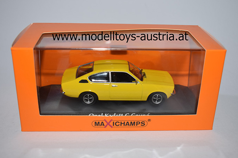 Opel Kadett C Coupe 1974 gelb 1:43 Maxichamps