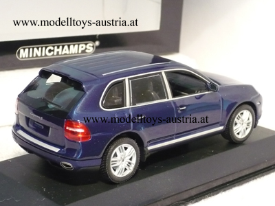 Porsche Cayenne S 2007 blau metallik 1:43