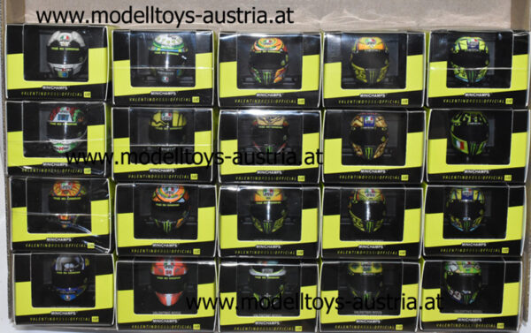Helm AGV Valentino ROSSI 2008 - 2017 MISANO Valencia NIETO HAYDEN 1:10 20 Stück