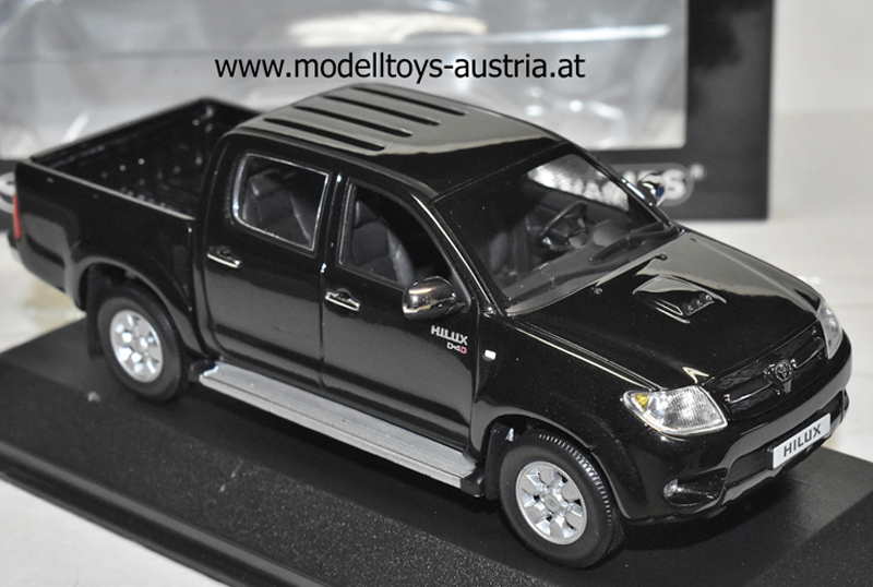 Toyota Hilux D-4D 4x4 4 WD Doppelkabine Pick-up 2007 schwarz 1:43