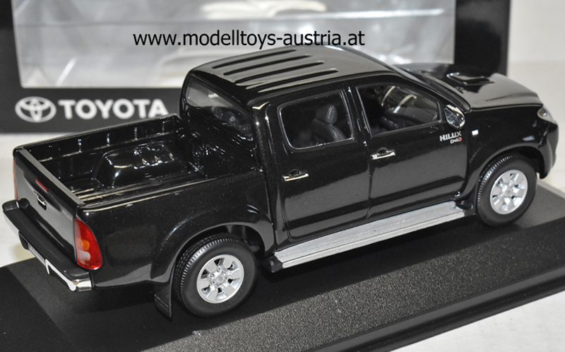 Toyota Hilux D-4D 4x4 4 WD Doppelkabine Pick-up 2007 schwarz 1:43