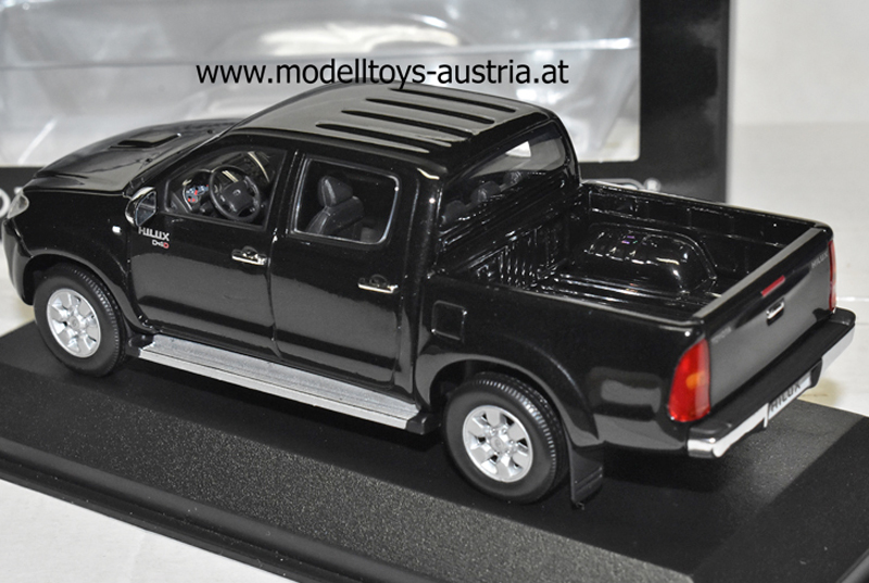 Toyota Hilux D-4D 4x4 4 WD Doppelkabine Pick-up 2007 schwarz 1:43