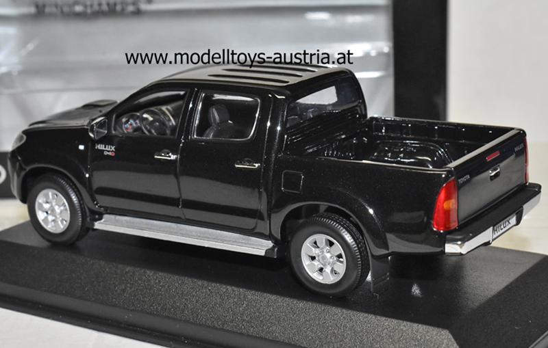 Toyota Hilux D-4D 4x4 4 WD Doppelkabine Pick-up 2007 schwarz 1:43