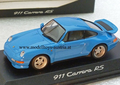 Porsche 911 993 Coupe Carrera RS blau 1:43