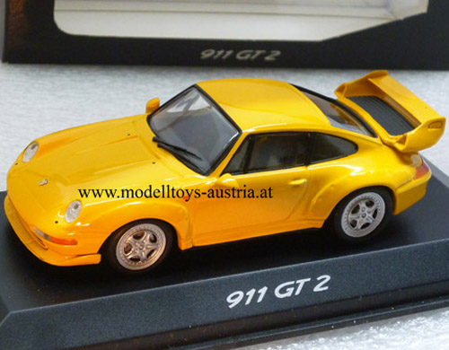 Porsche 911 993 Coupe GT2 gelb 1:43