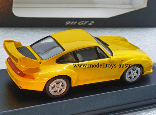 Porsche 911 993 Coupe GT2 gelb 1:43