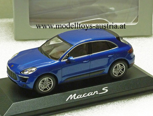 Porsche Macan S SUV 2013 blau metallik 1:43