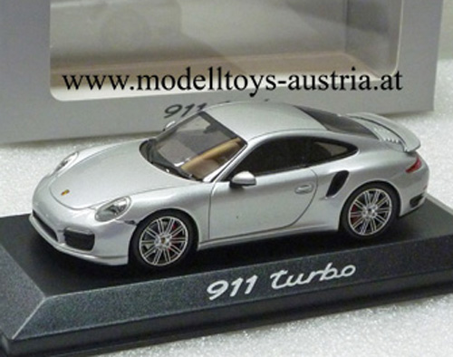 Porsche 911 991 Coupe Turbo silber metallik 1:43