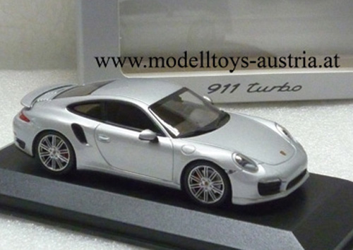 Porsche 911 991 Coupe Turbo silber metallik 1:43