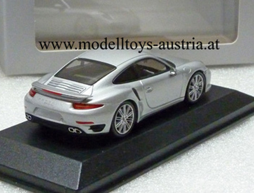 Porsche 911 991 Coupe Turbo silber metallik 1:43