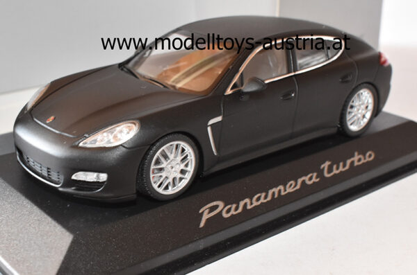Porsche Panamera Turbo 2009 matt schwarz 1:43