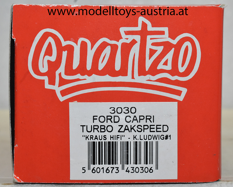 Ford Capri Turbo Gr.5 1980 DRM Kraus HiFi Klaus LUDWIG 1:43 Quartzo