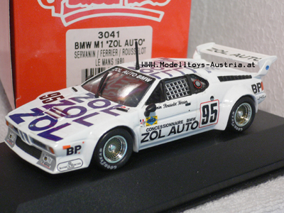 BMW M1 Le Mans 1980 Zol Auto FERRIER / SERVANIN / ROUSSELOT 1:43