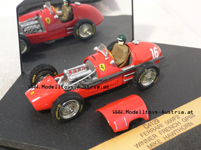 Ferrari 500 F2 mit Motor HAWTHORN Sieger Frankreich GP 1953 1:43