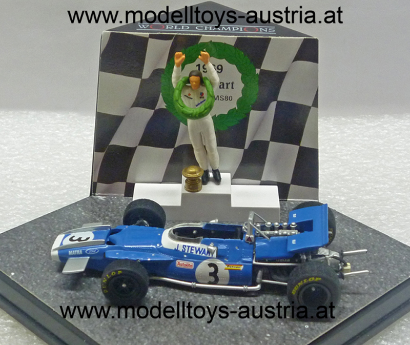 Matra MS80 Ford 1969 WELTMEISTER Jackie STEWART 1:43 DIORAMA