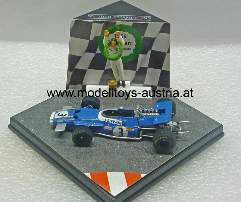 Matra MS80 Ford 1969 WELTMEISTER Jackie STEWART 1:43 DIORAMA