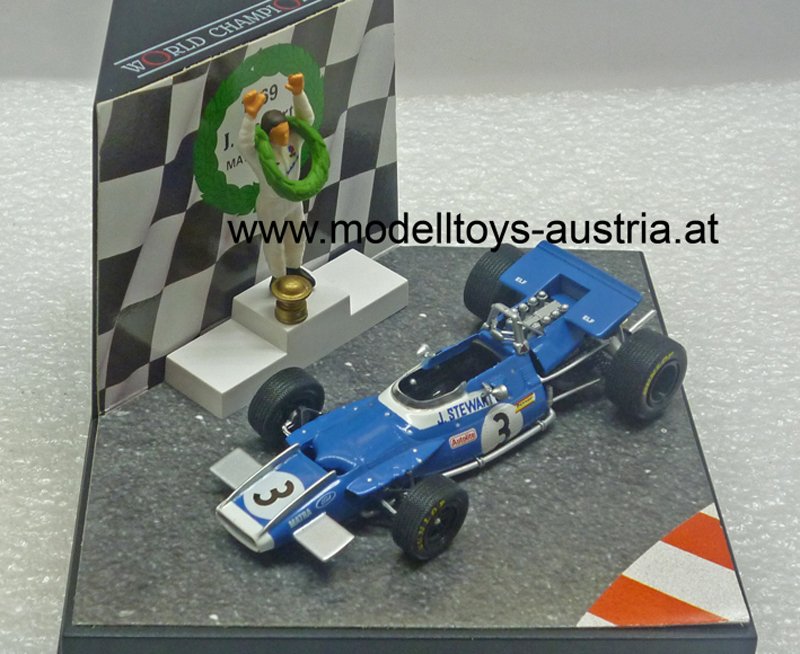 Matra MS80 Ford 1969 WELTMEISTER Jackie STEWART 1:43 DIORAMA