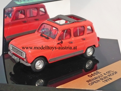 Renault 4 GTL 1978 offenes Sonnendach rot 1:43