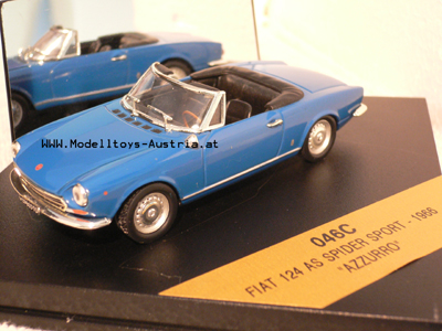 Fiat 124 AS Spider Sport 1966 azzurro 1:43