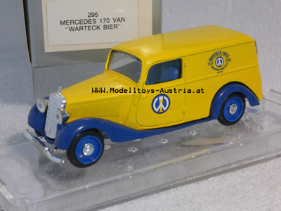 Mercedes 170 Van WARTECK BIER blau / gelb 1:43