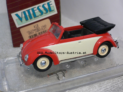 VW Käfer 1949 Cabrio rot 1:43