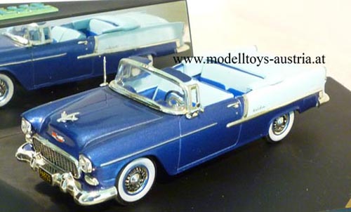 Chevrolet Bel Air Cabrio 1955 blau metallik / hellblau 1:43