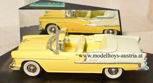 Chevrolet Bel Air Cabrio 1955 hellgelb / weiss 1:43