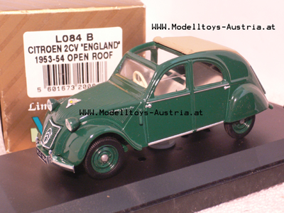Citroen 2CV 2 CV 1953-54 ENGLAND halb offenes Dach grün 1:43