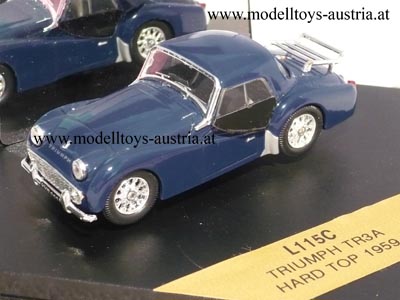 Triumph TR3A 1959 Hard Top blau 1:43