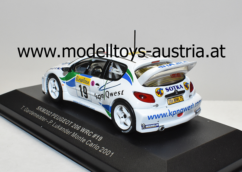 Peugeot 206 WRC 2001 Rally Monte Carlo GARDEMEISTER / LUKANDER 1:43