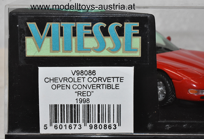 Chevrolet Corvette C5 Cabrio 1998 rot 1:43