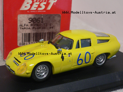 Alfa Romeo TZ1 Targa Florio 1965 gelb #60 1:43