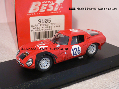 Alfa Romeo TZ2 TARGA FLORIO 1966 rot #126 1:43