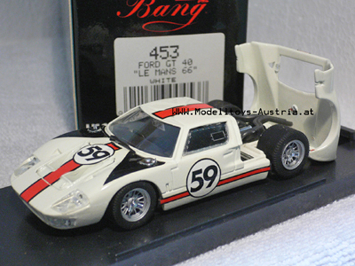 Ford GT40 1966 Le Mans Peter REVSON / Skip SCOTT 1:43 Bang
