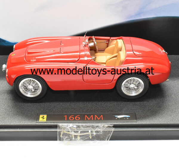 Ferrari 166 MM Barchetta Mille Miglia Cabrio rot 1:18 DEFEKT HotWheels