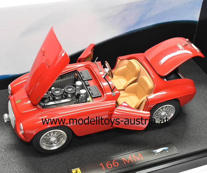 Ferrari 166 MM Barchetta Mille Miglia Cabrio rot 1:18 DEFEKT HotWheels