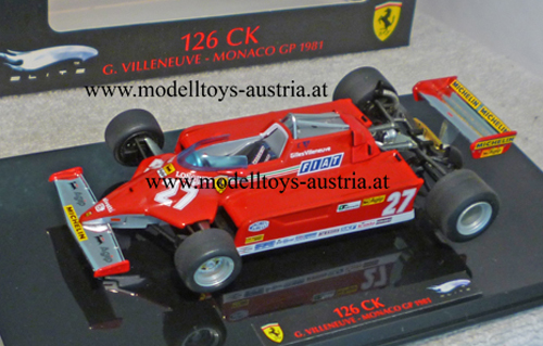 Ferrari 126 CK 1981 Monaco GP Gilles VILLENEUVE 1:43