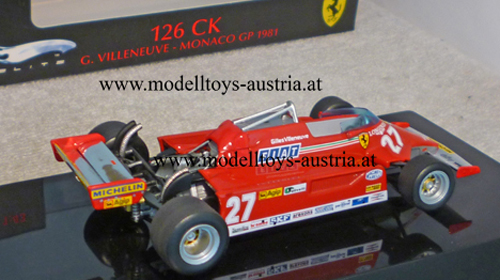 Ferrari 126 CK 1981 Monaco GP Gilles VILLENEUVE 1:43