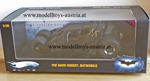 Batman Batmobil 2008 THE DARK KNIGHT Tumbler schwarz 1:18