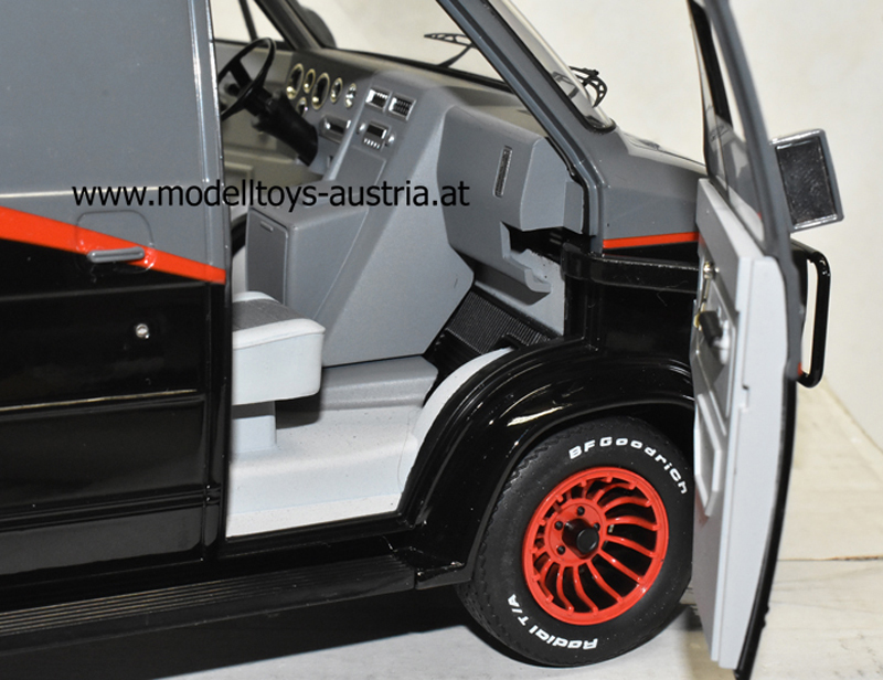 GMC Van A-Team A Team TV Serie schwarz / rot / grau 1:18