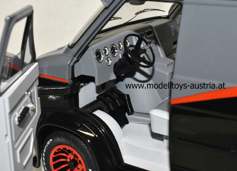 GMC Van A-Team A Team TV Serie schwarz / rot / grau 1:18