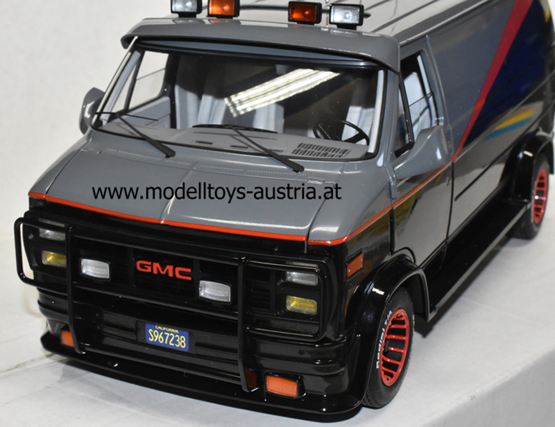 GMC Van A-Team A Team TV Serie schwarz / rot / grau 1:18