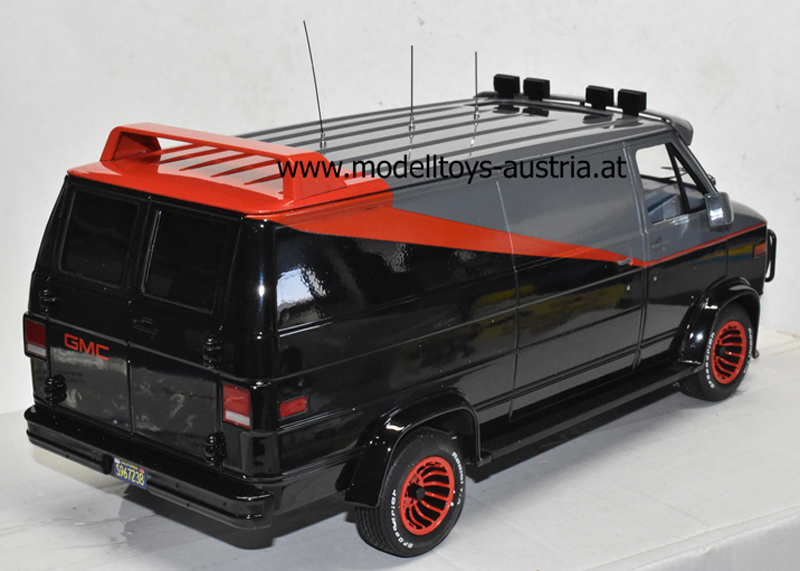 GMC Van A-Team A Team TV Serie schwarz / rot / grau 1:18
