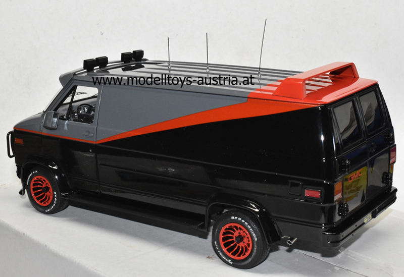GMC Van A-Team A Team TV Serie schwarz / rot / grau 1:18