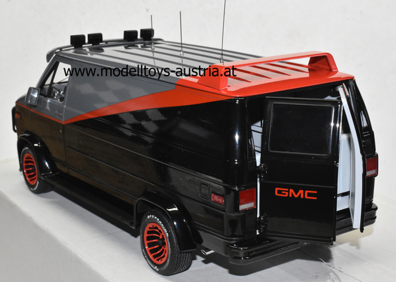 GMC Van A-Team A Team TV Serie schwarz / rot / grau 1:18